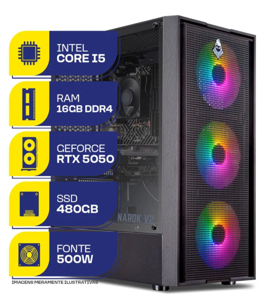PC Gamer i5-10400F + RTX 5050: Pra Jogar Sem Travar, Vale a Pena? pc gamer